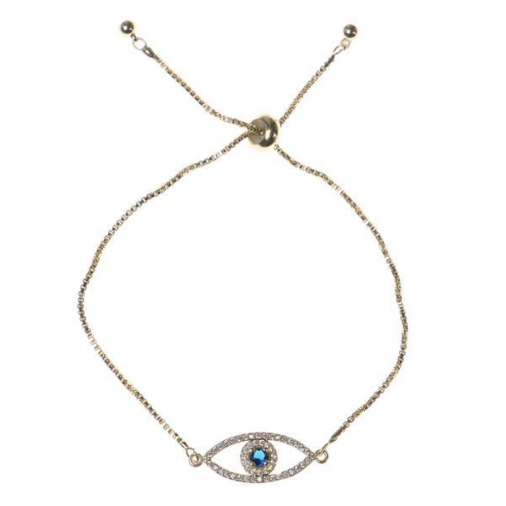 EVIL EYE SLIDING KNOT BRACELET